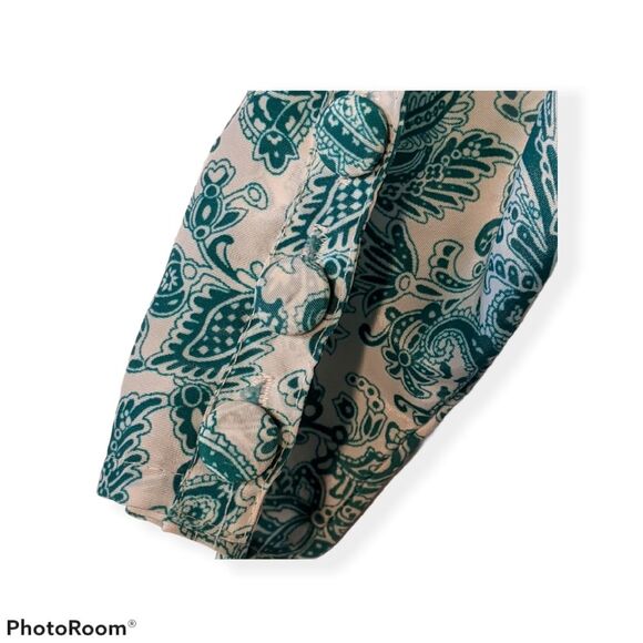 Vintage Oscar de la Renta expressions top size 8 paisley hidden buttons - Picture 9 of 10